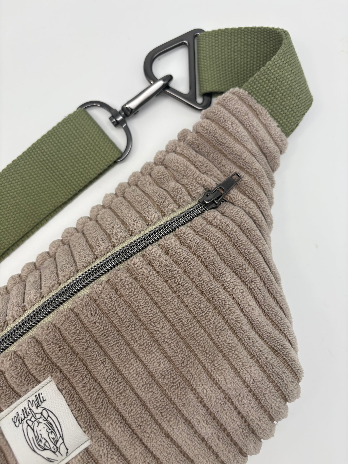 Crossbodybag/ Hipbag- beige Kuschelcord