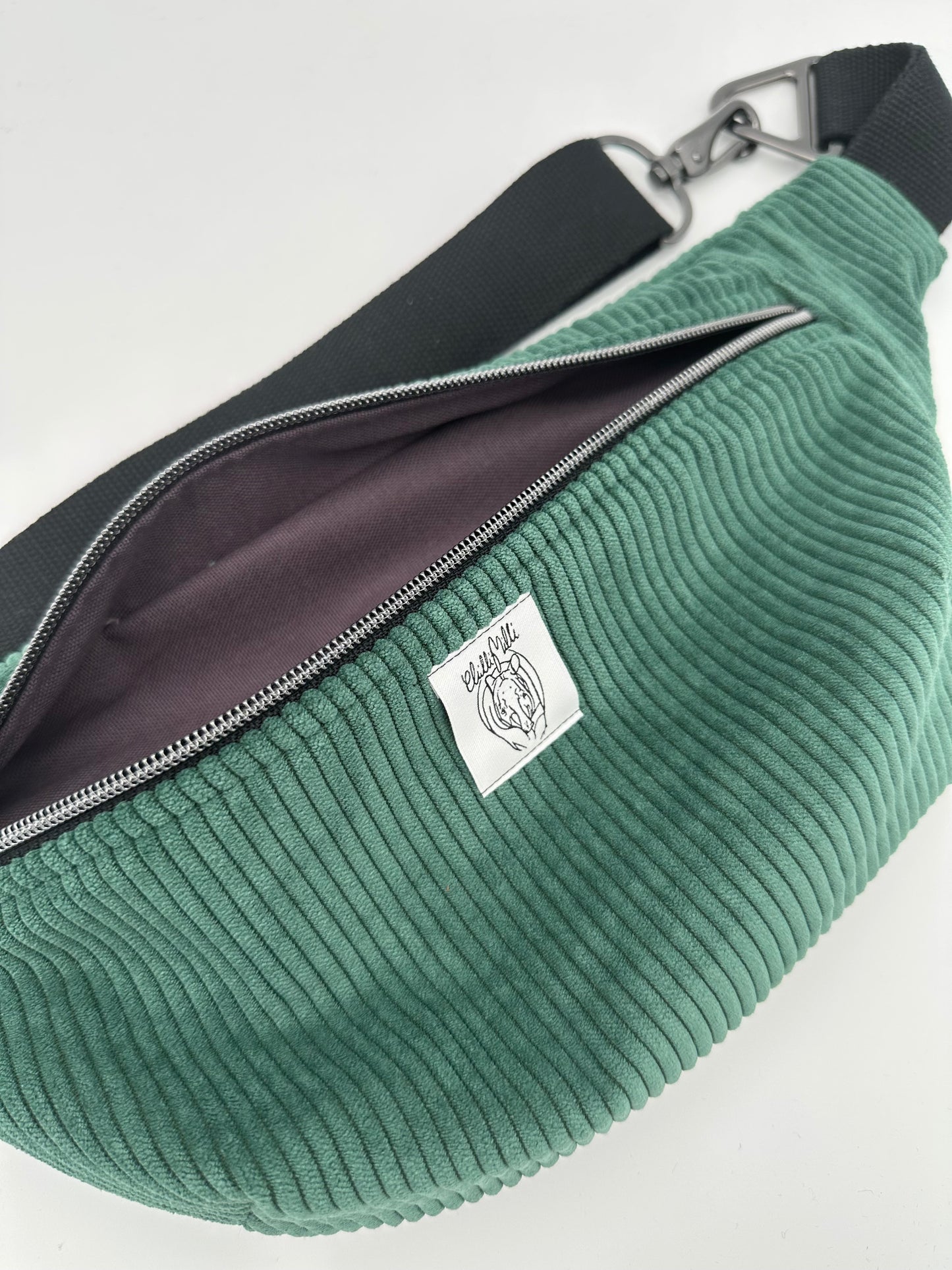 Crossbodybag/ Hipbag- grün, anthrazit, cord