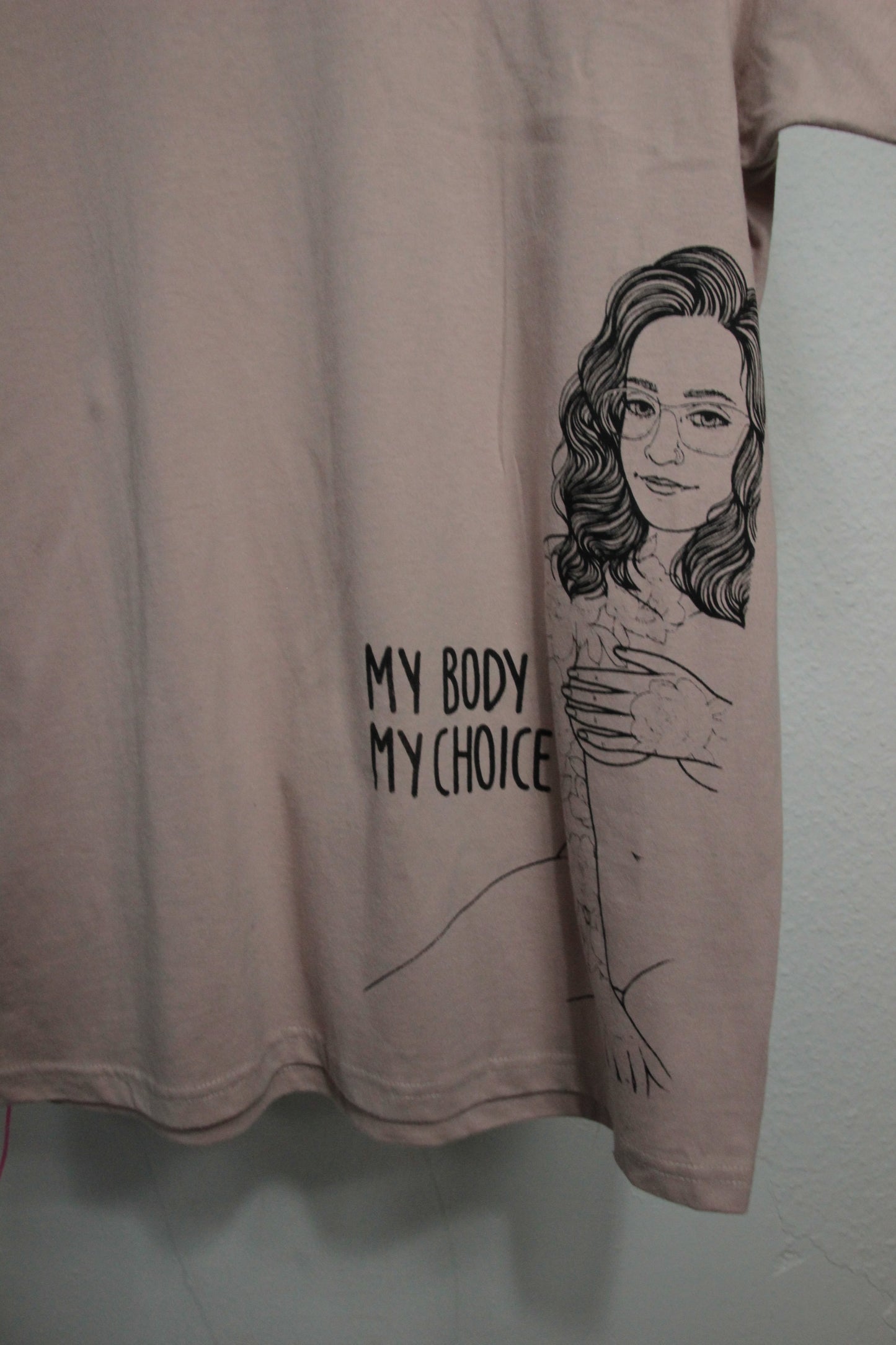 Shirt my Body my choice rosa