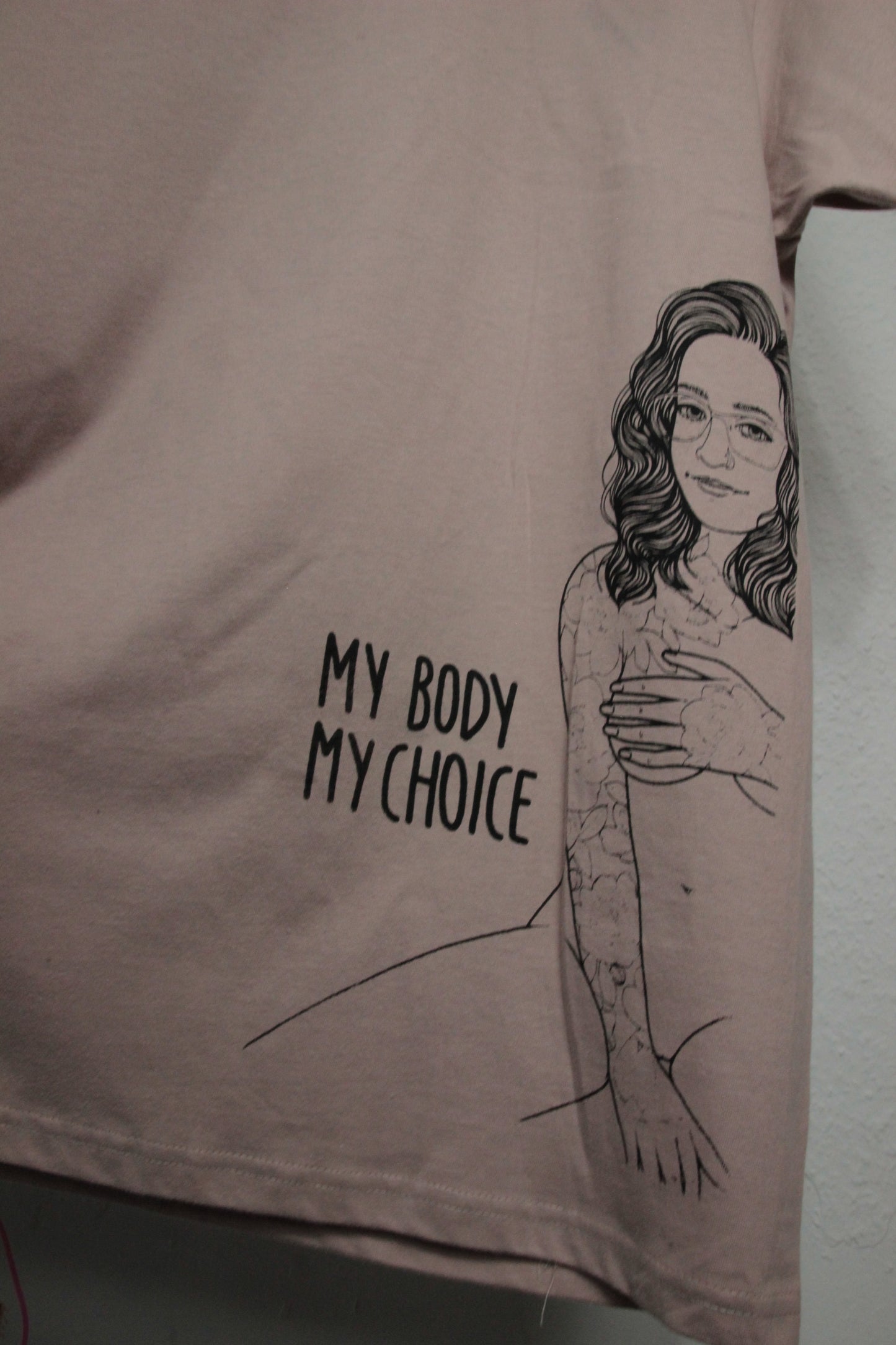Shirt my Body my choice rosa
