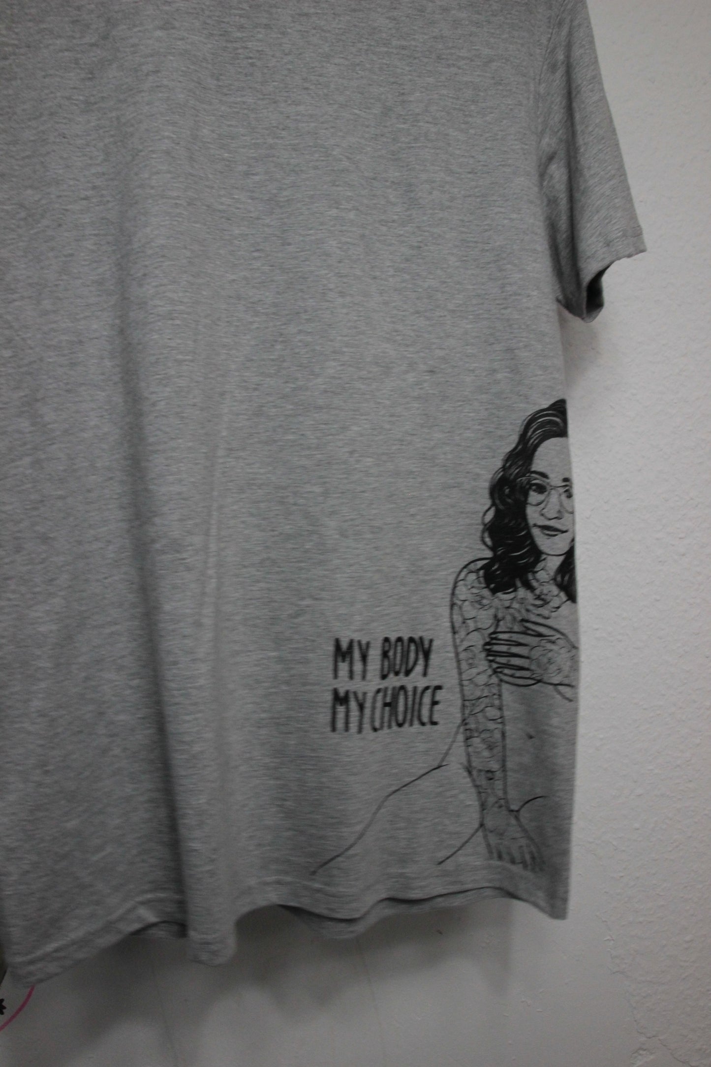 Shirt my Body my choice grau