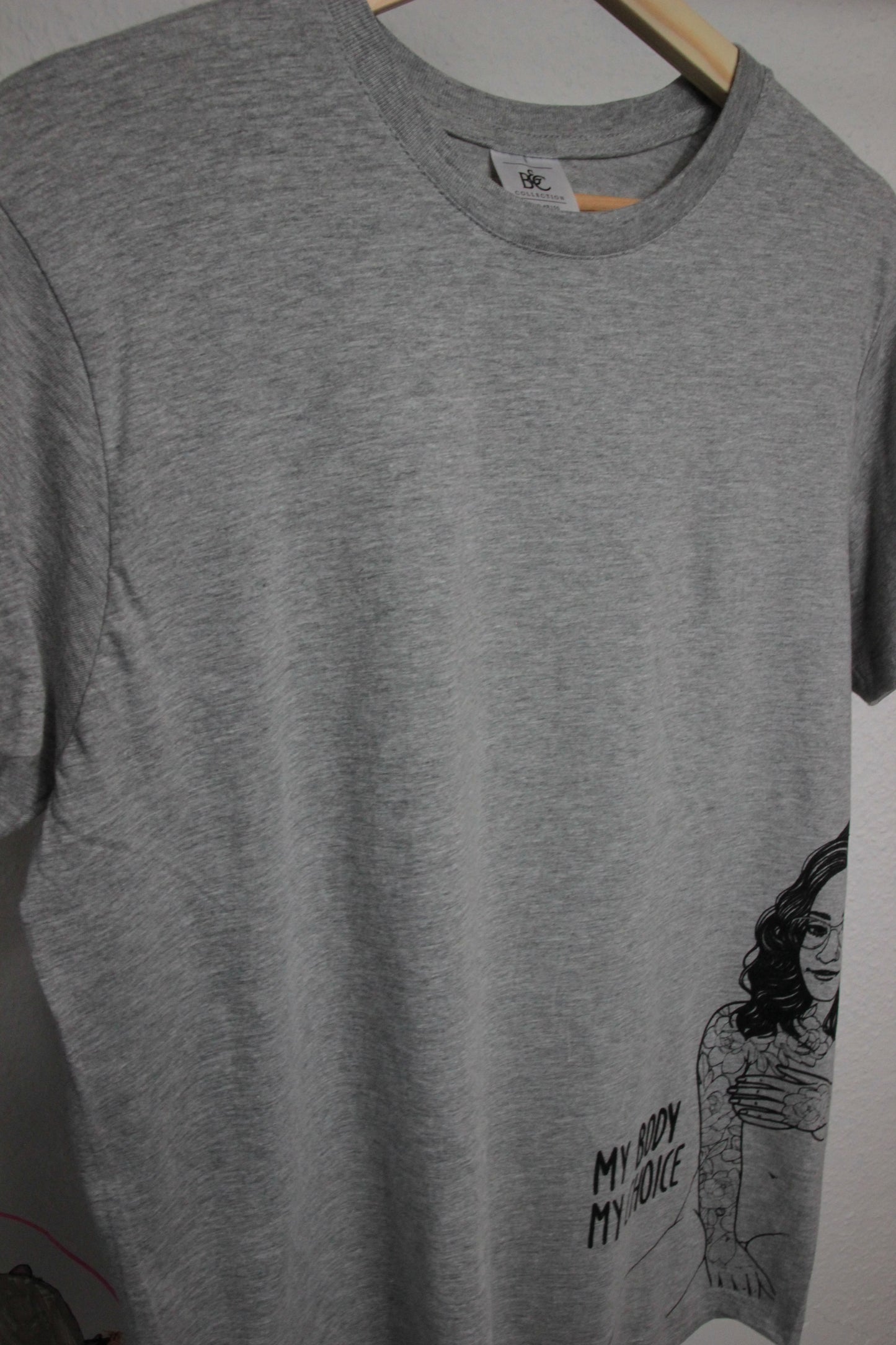 Shirt my Body my choice grau