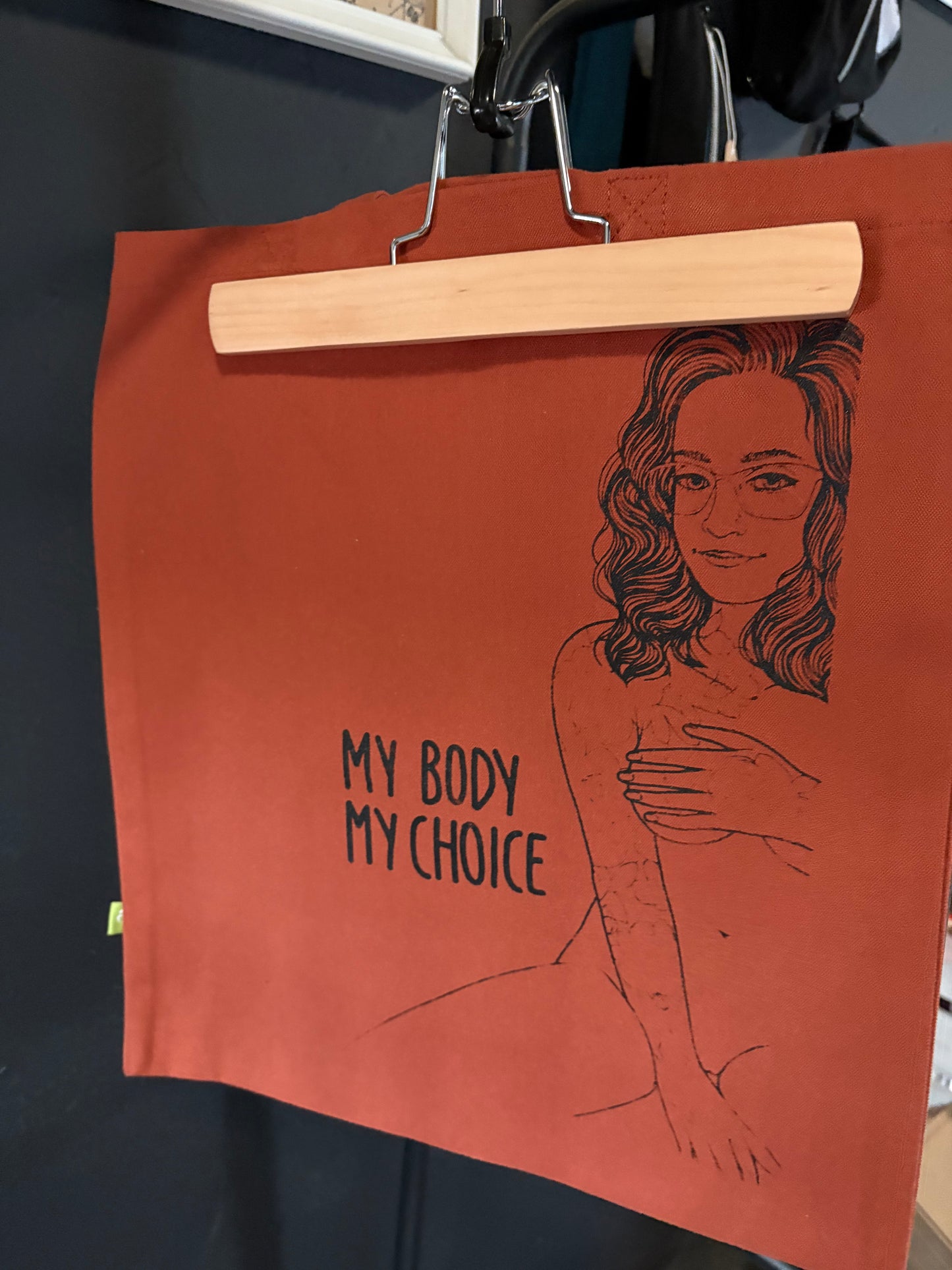 Beutel - MY BODY MY CHOICE - Rotbraun