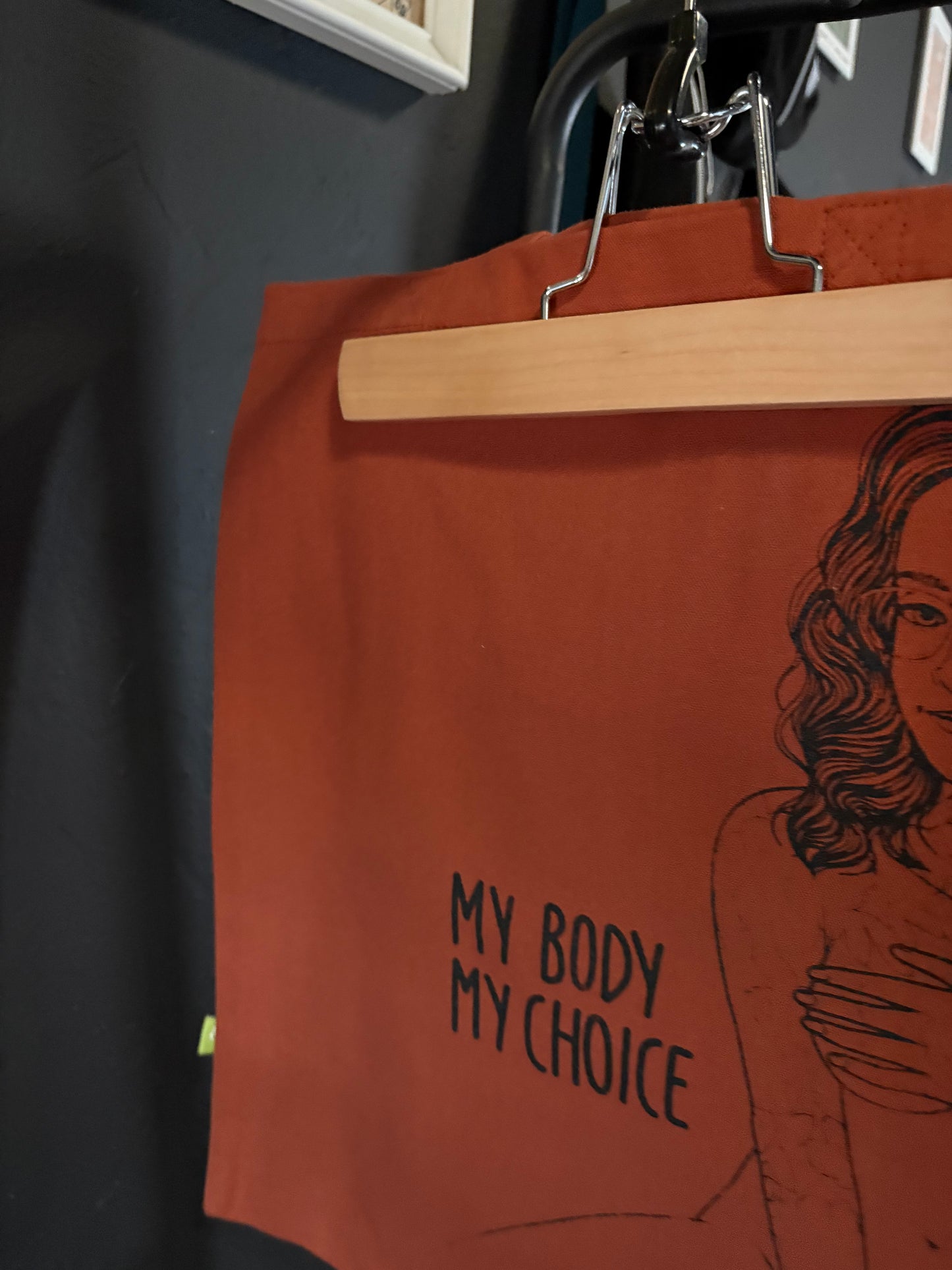 Beutel - MY BODY MY CHOICE - Rotbraun