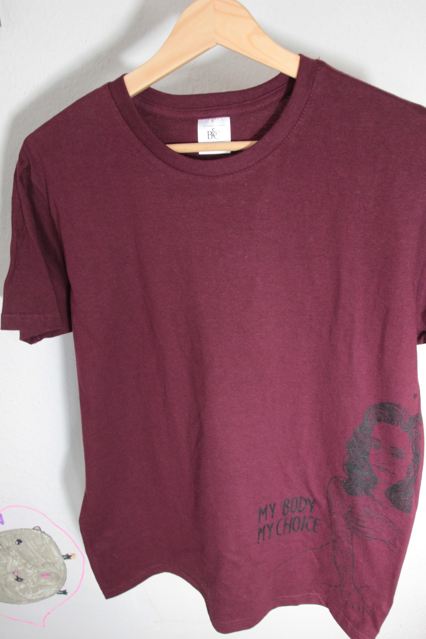 Shirt my Body my choice Bordeaux