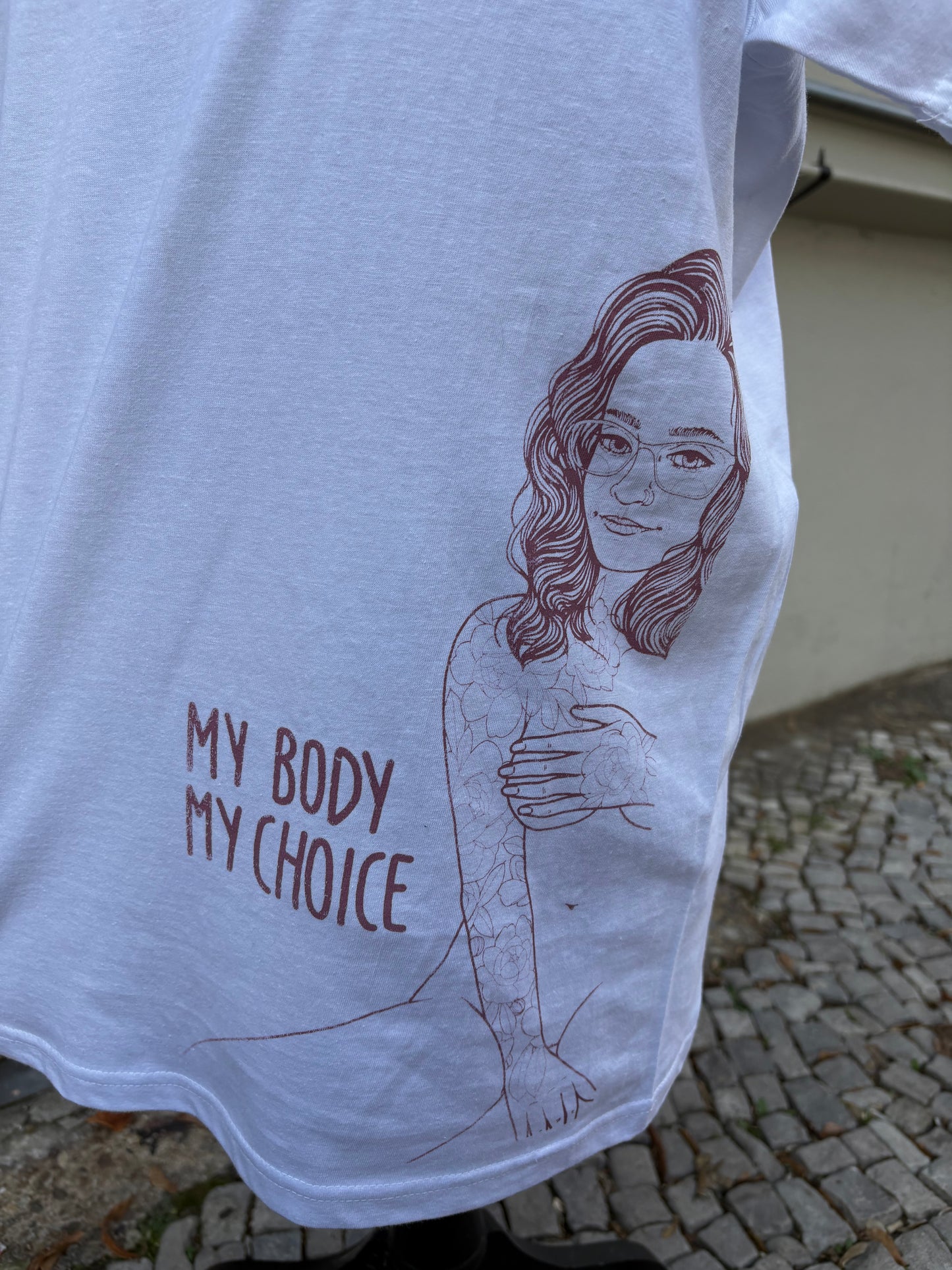 Shirt my Body my choice weiß