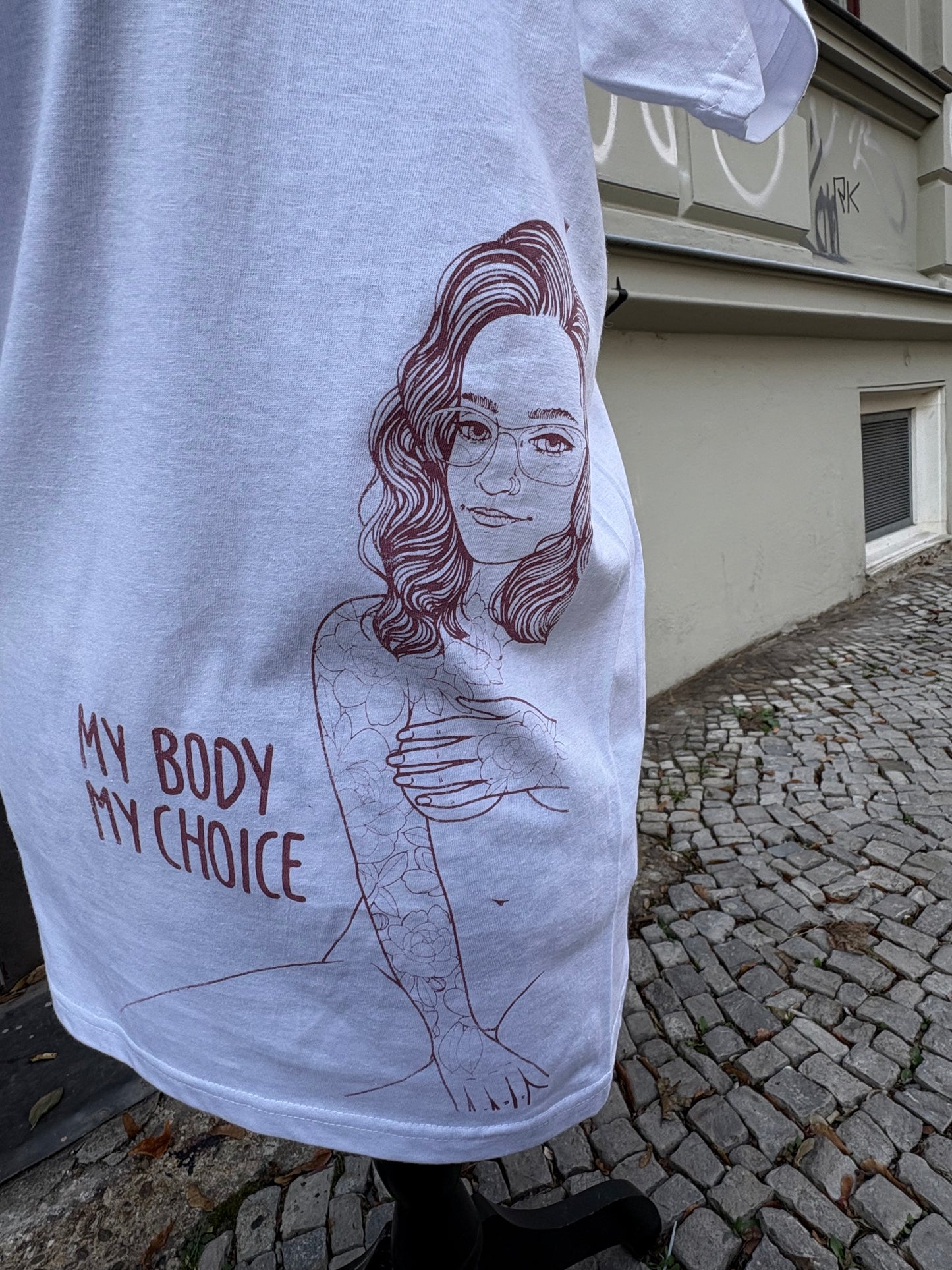 Shirt my Body my choice weiß