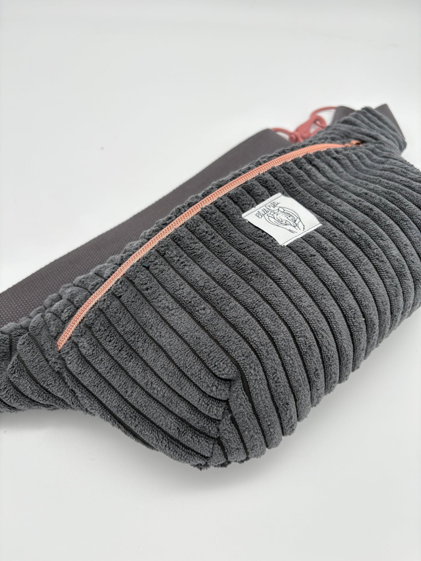 Crossbodybag/ Hipbag- Anthrazit Kuschelcord