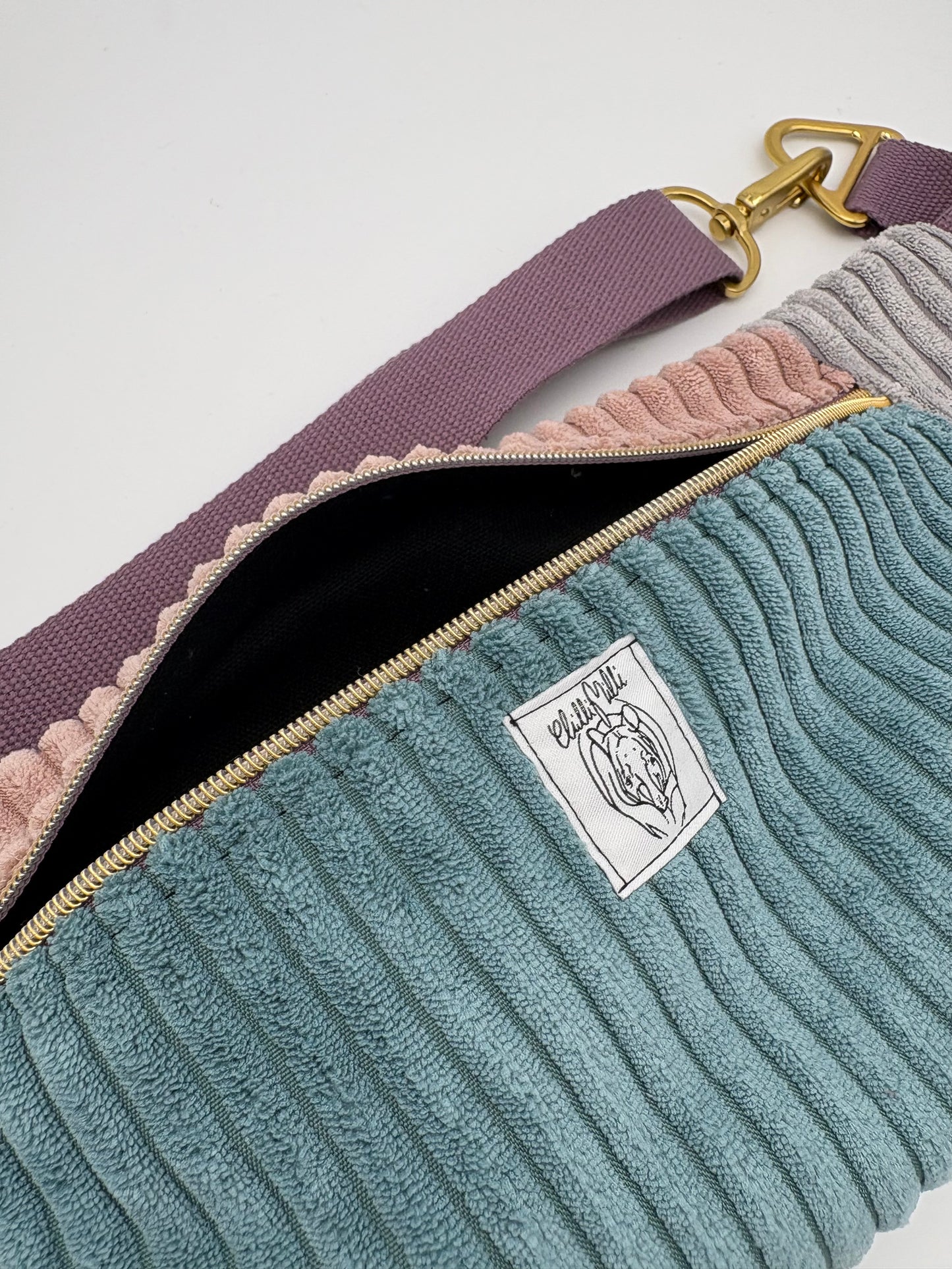 Crossbodybag/ Hipbag- Farbmix Kuschelcord I