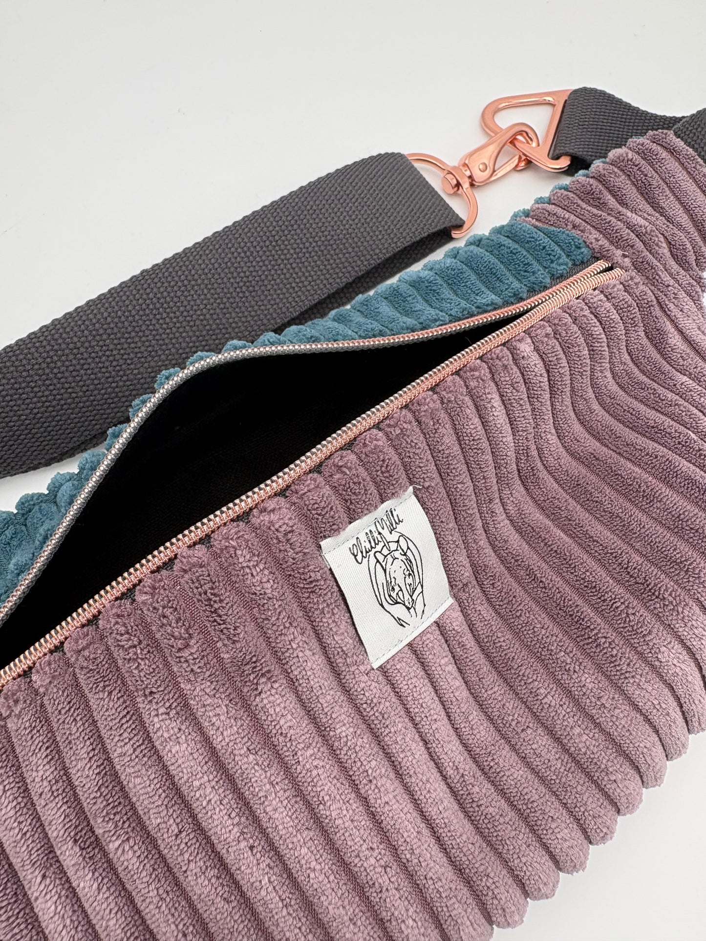 Crossbodybag/ Hipbag- Farbmix Kuschelcord II