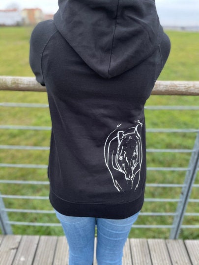 Fairtrade Sweatjacke Tapir unisex, Minimalistisch, schwarz, neutral, Zipper