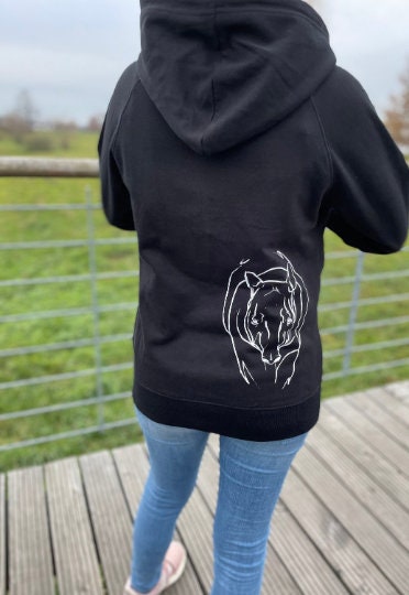 Fairtrade Sweatjacke Tapir unisex, Minimalistisch, schwarz, neutral, Zipper