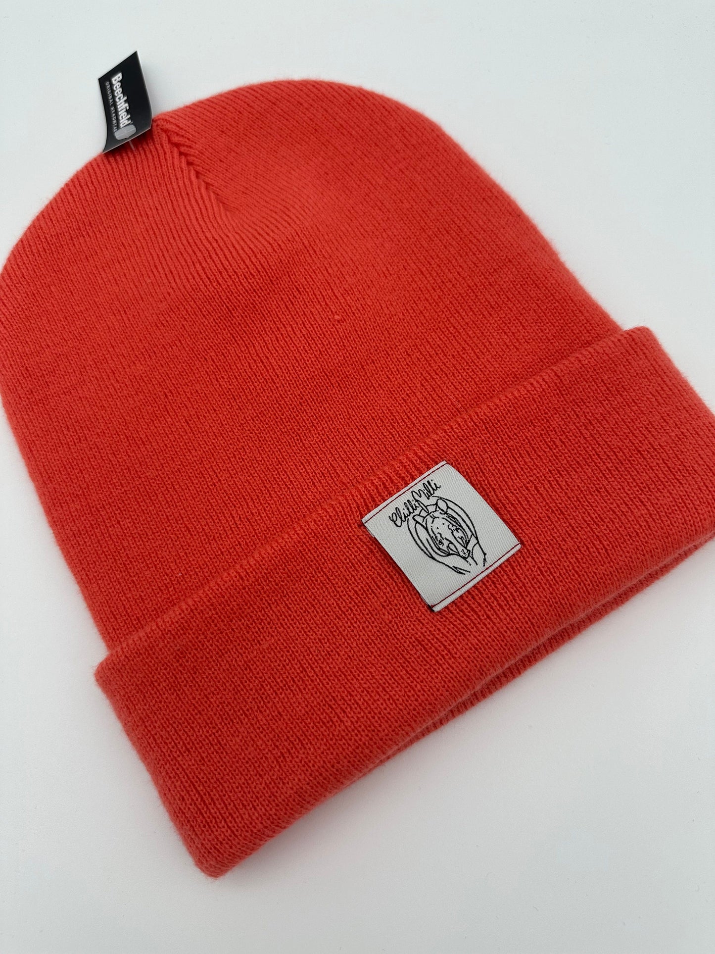 Mütze Beanie- Koralle