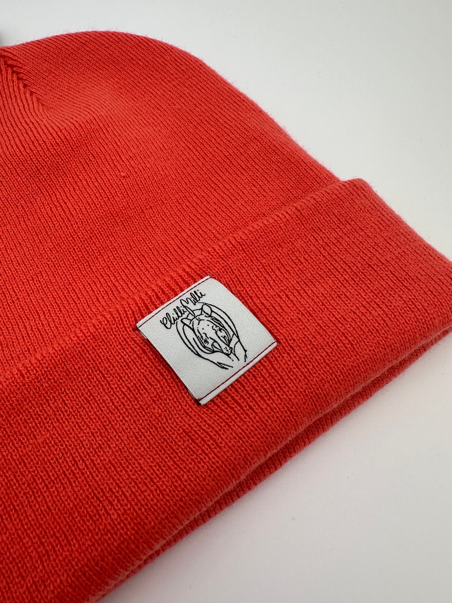 Mütze Beanie- Koralle