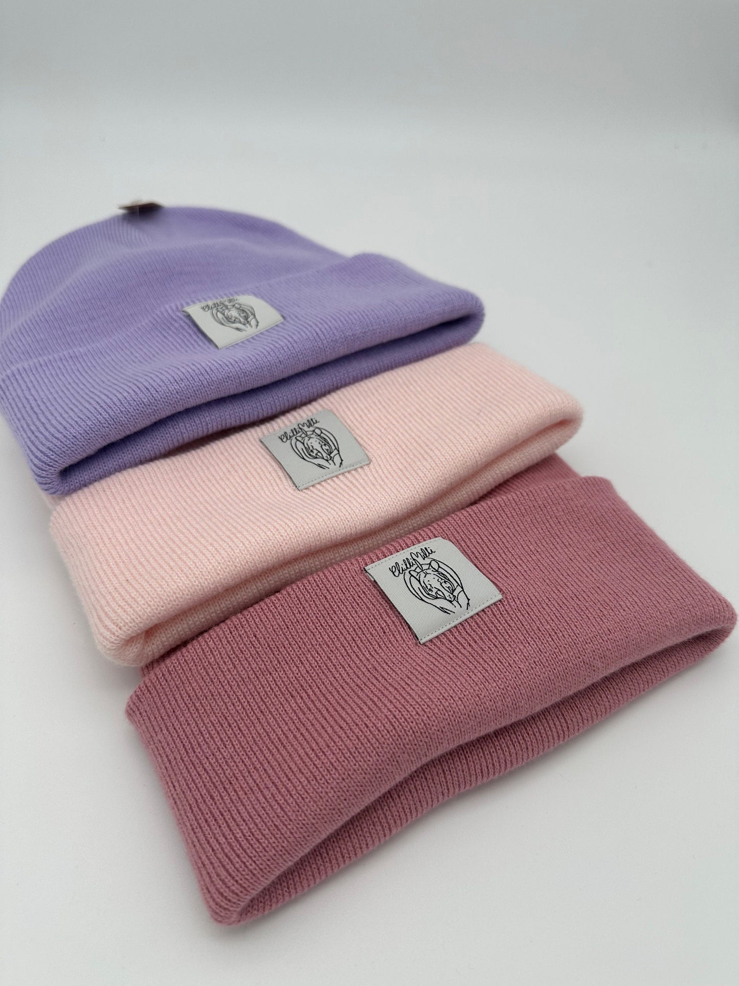 Mütze Beanie- Flieder