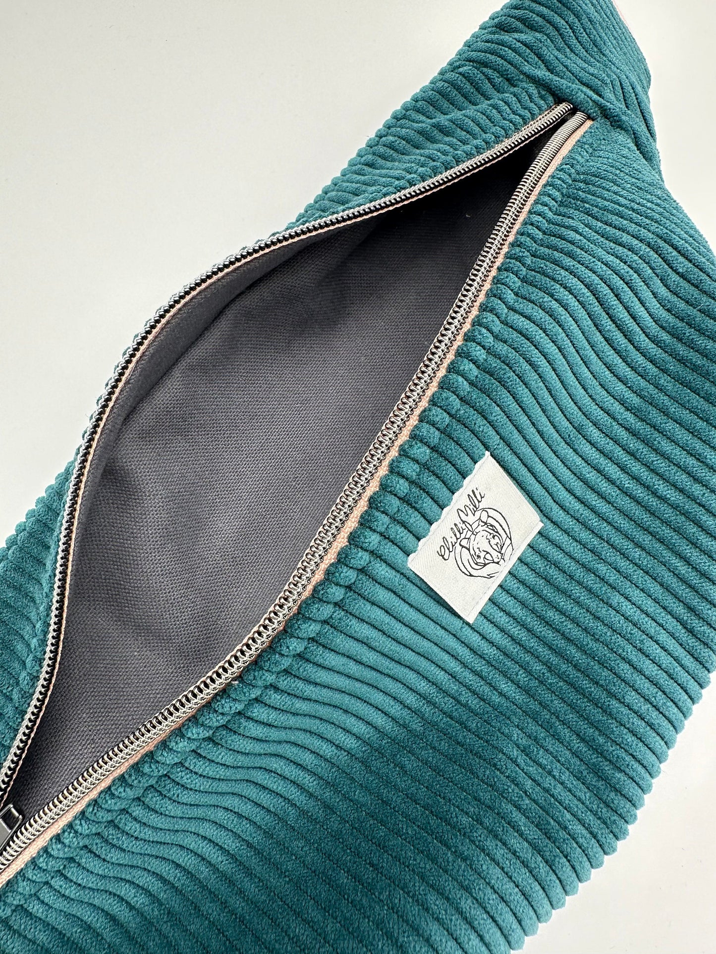 Crossbodybag/ Hipbag- Petrol, Rosa, Cord