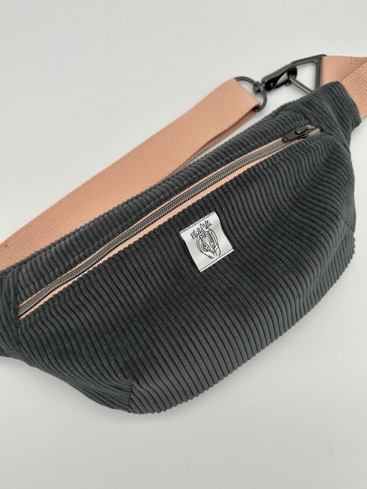 Crossbodybag/ Hipbag- grau cord