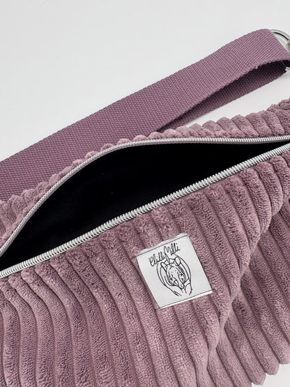 Crossbodybag/ Hipbag- Flieder Kuschelcord