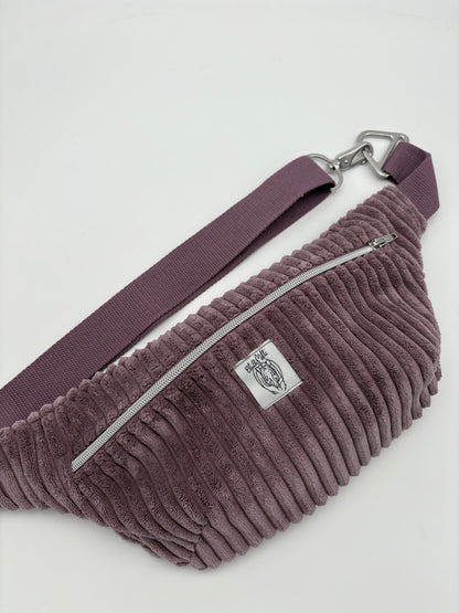 Crossbodybag/ Hipbag- Flieder Kuschelcord
