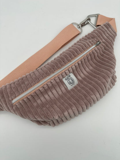 Crossbodybag/ Hipbag- Rosa Kuschelcord