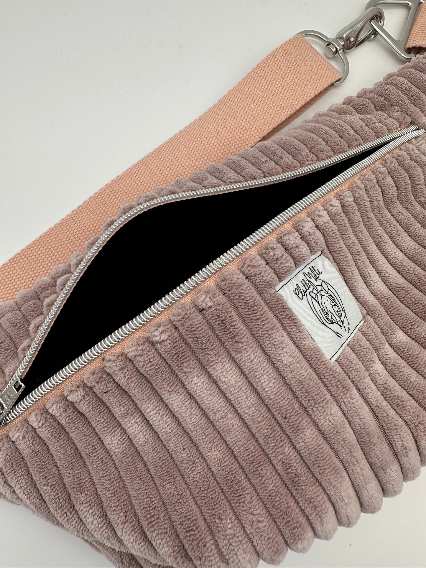 Crossbodybag/ Hipbag- Rosa Kuschelcord