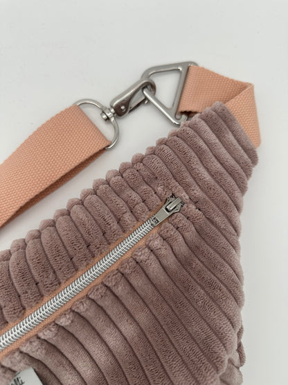 Crossbodybag/ Hipbag- Rosa Kuschelcord