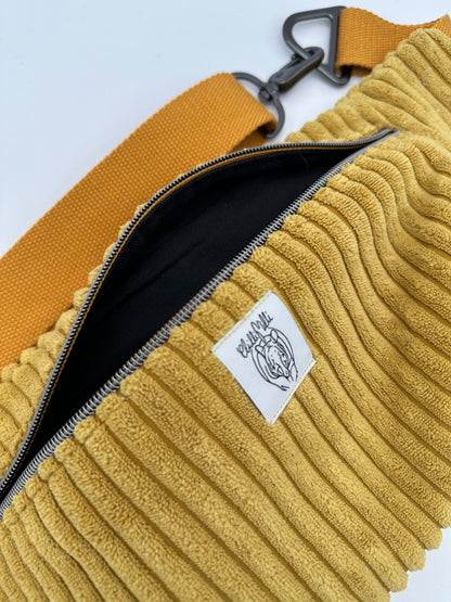 Crossbodybag/ Hipbag- Senf Kuschelcord