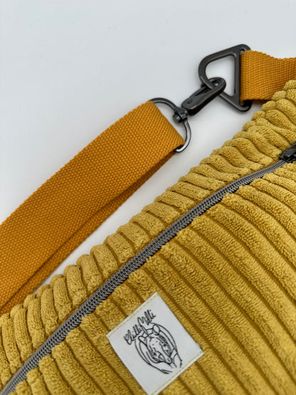Crossbodybag/ Hipbag- Senf Kuschelcord