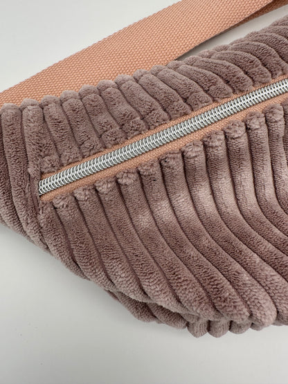Crossbodybag/ Hipbag- Rosa Kuschelcord