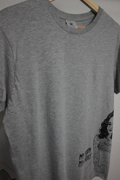 Shirt my Body my choice grau
