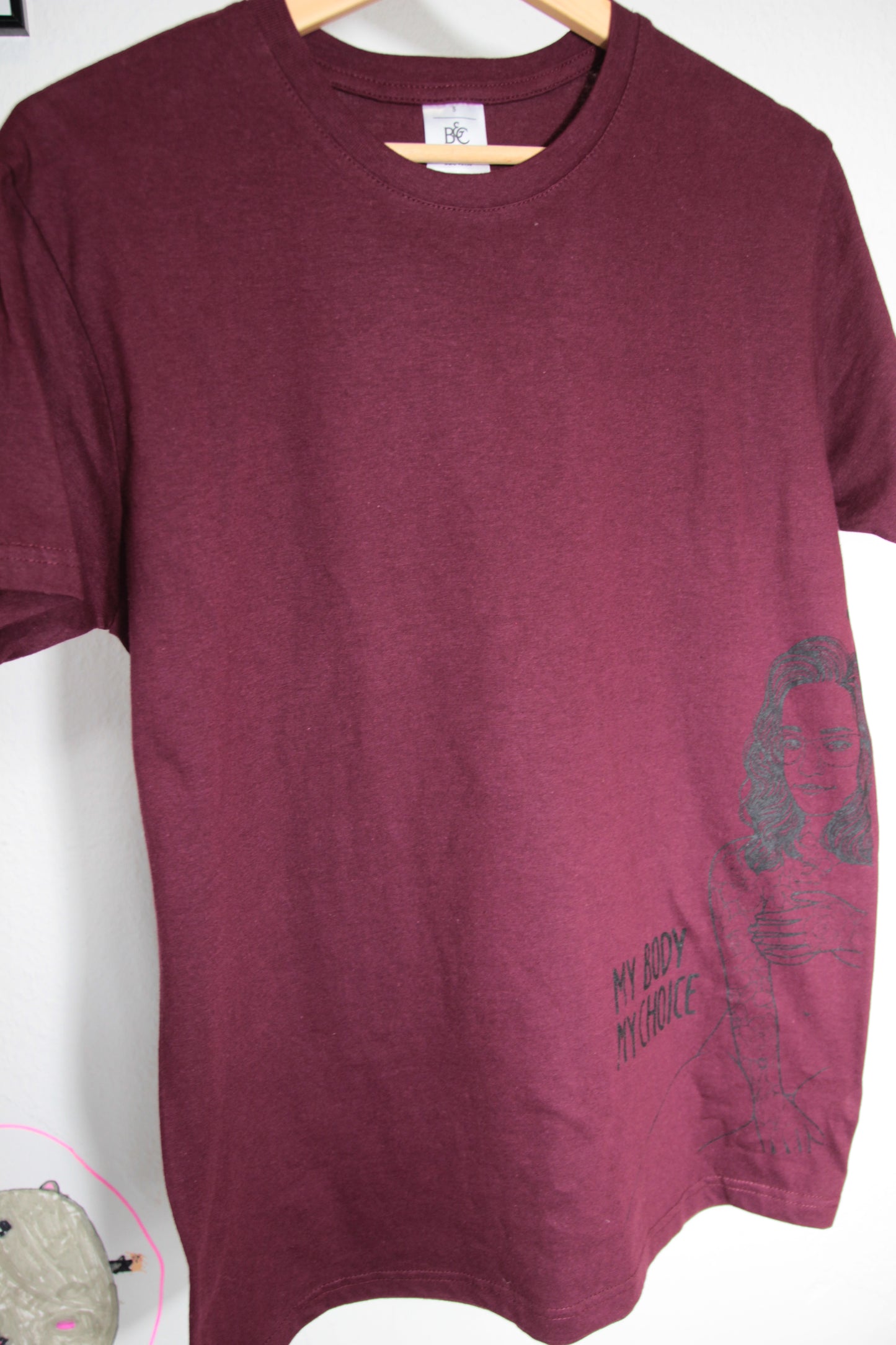 Shirt my Body my choice Bordeaux