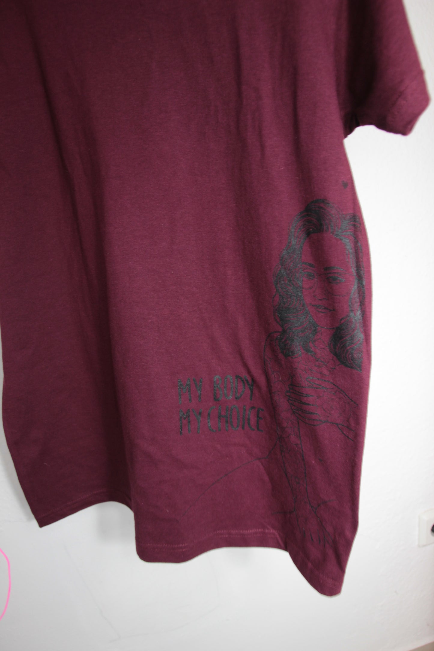 Shirt my Body my choice Bordeaux