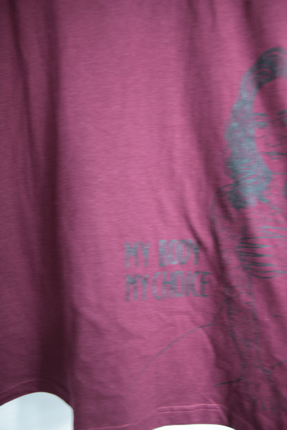 Shirt my Body my choice Bordeaux