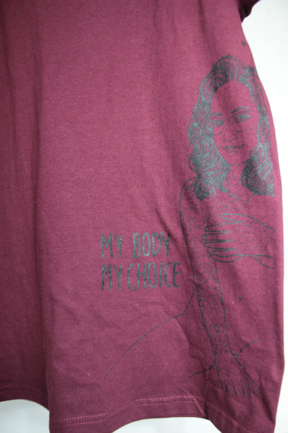 Shirt my Body my choice Bordeaux