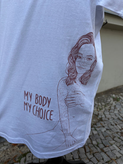 Shirt my Body my choice weiß