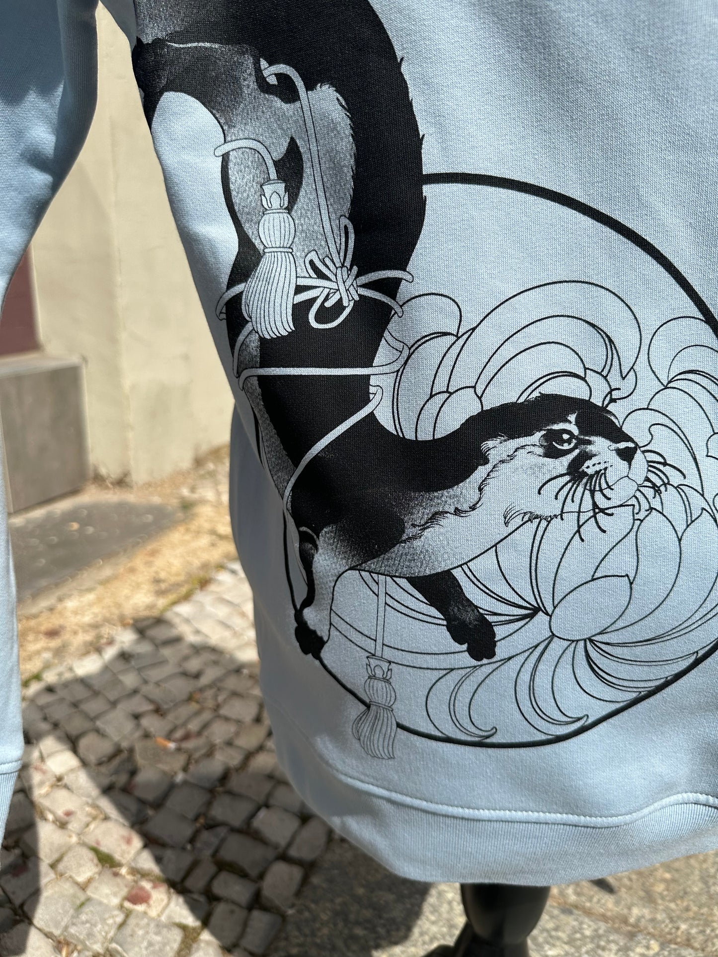Fairtrade Hoodie Otter Hellblau
