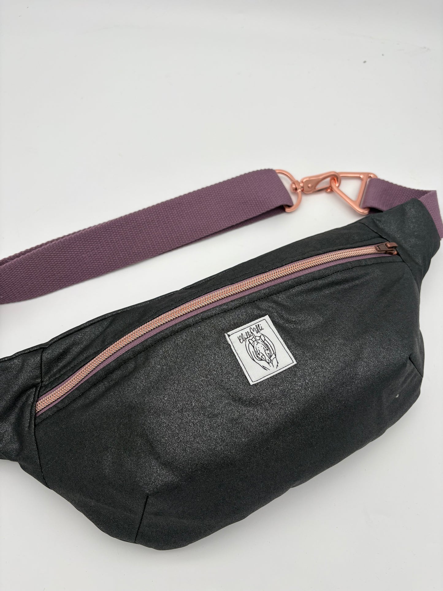 Crossbodybag/ Hipbag- Schwarz Glitzer