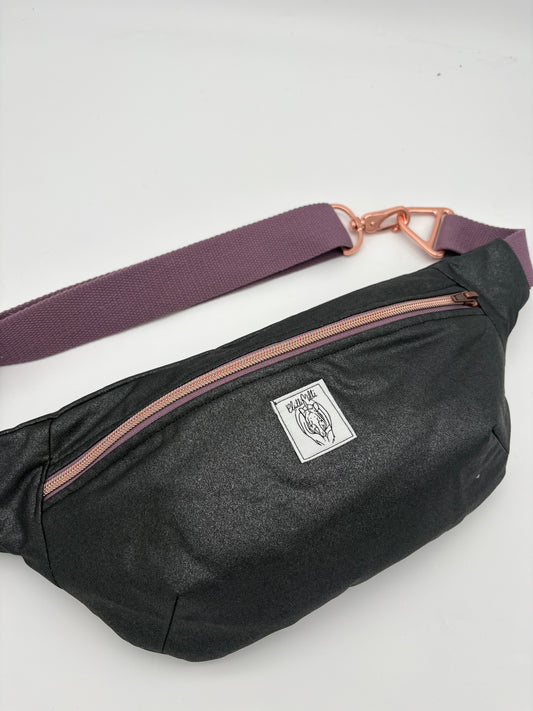 Crossbodybag/ Hipbag- Schwarz Glitzer