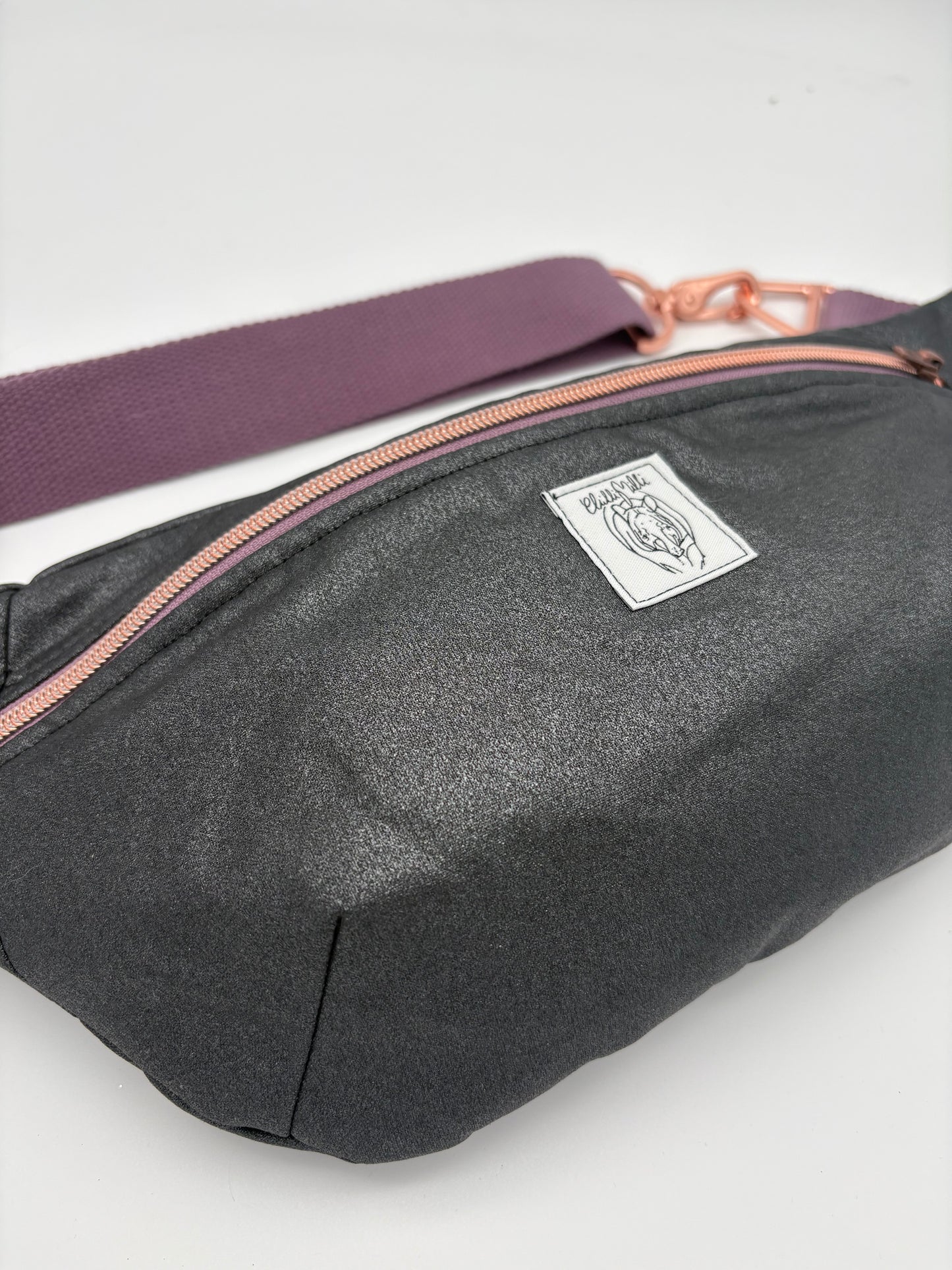 Crossbodybag/ Hipbag- Schwarz Glitzer