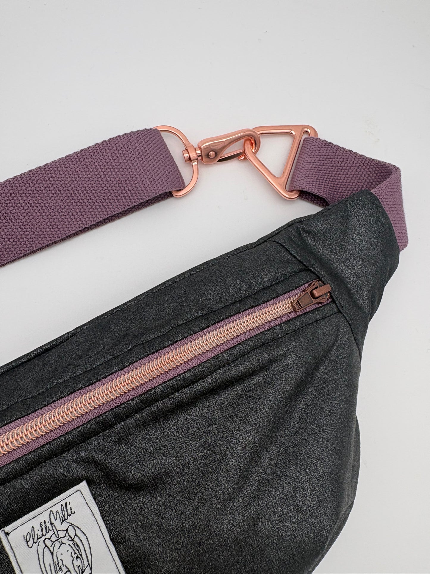 Crossbodybag/ Hipbag- Schwarz Glitzer