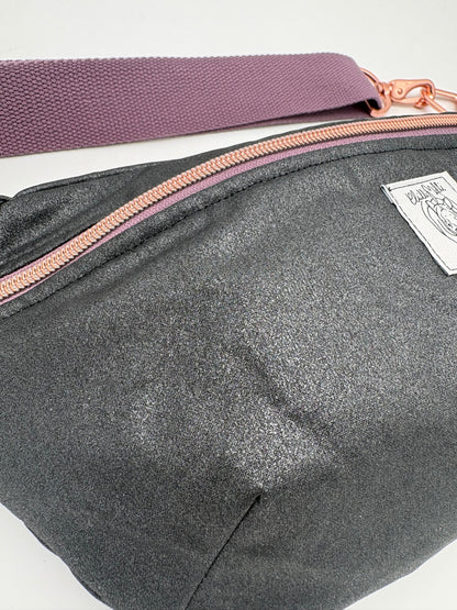 Crossbodybag/ Hipbag- Schwarz Glitzer