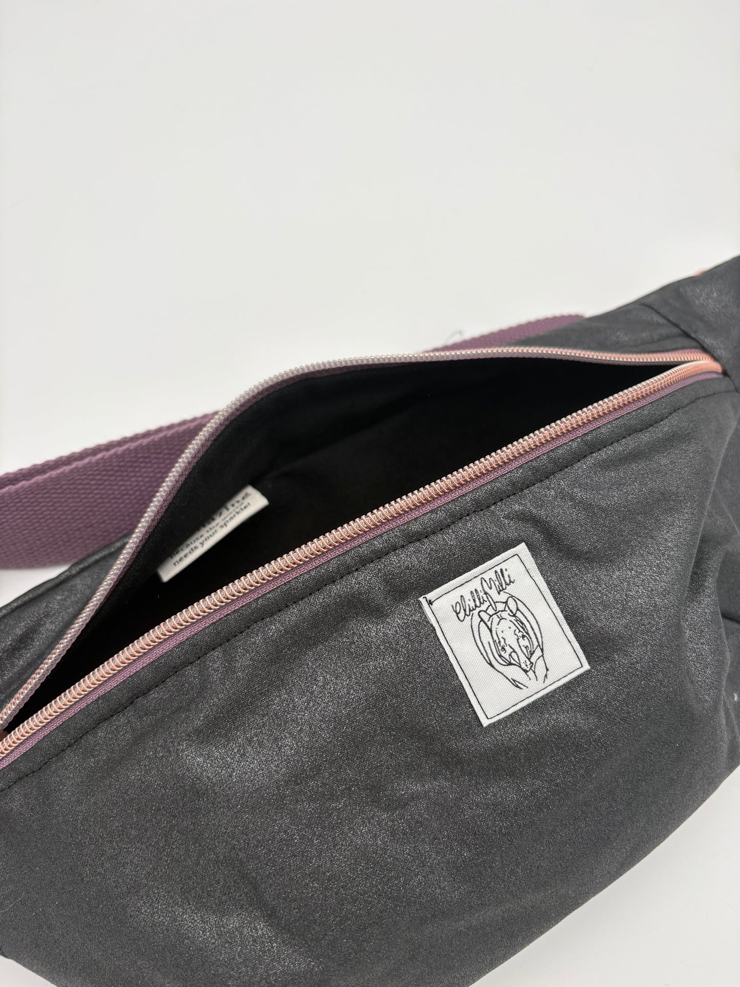 Crossbodybag/ Hipbag- Schwarz Glitzer