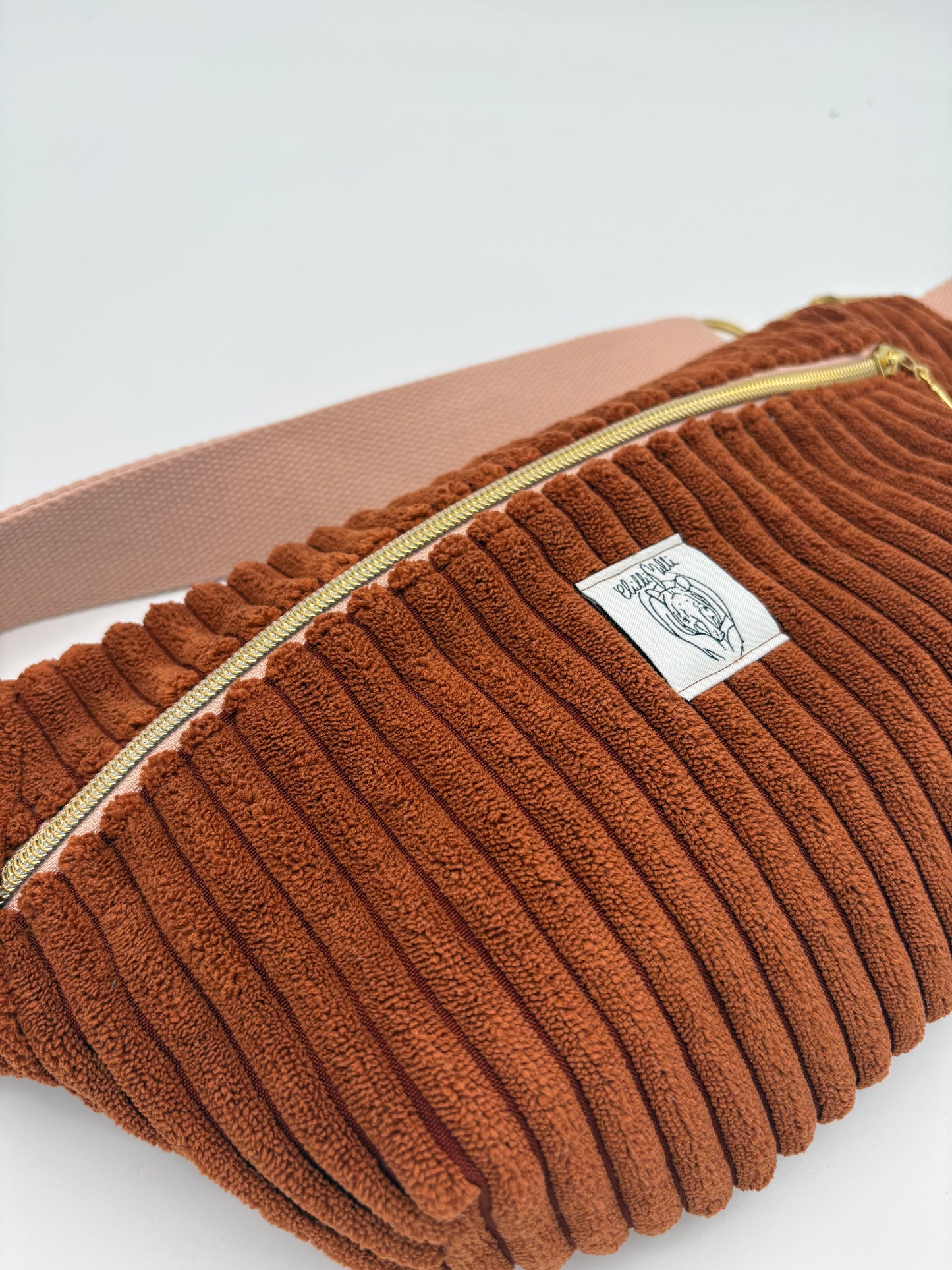 Crossbodybag/ Hipbag- Kaffee rosa gold