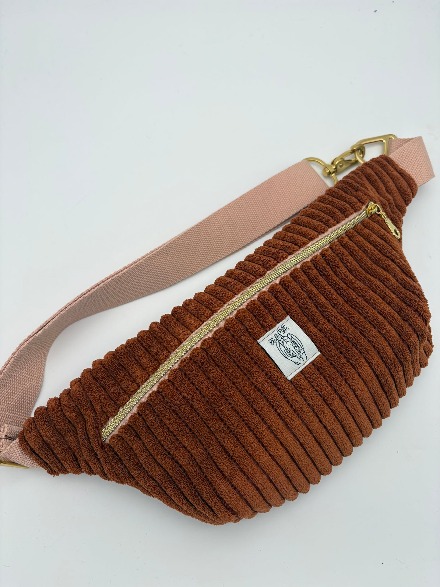 Crossbodybag/ Hipbag- Kaffee rosa gold