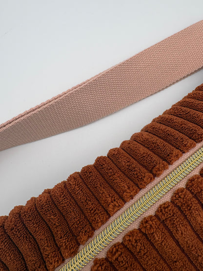 Crossbodybag/ Hipbag- Kaffee rosa gold