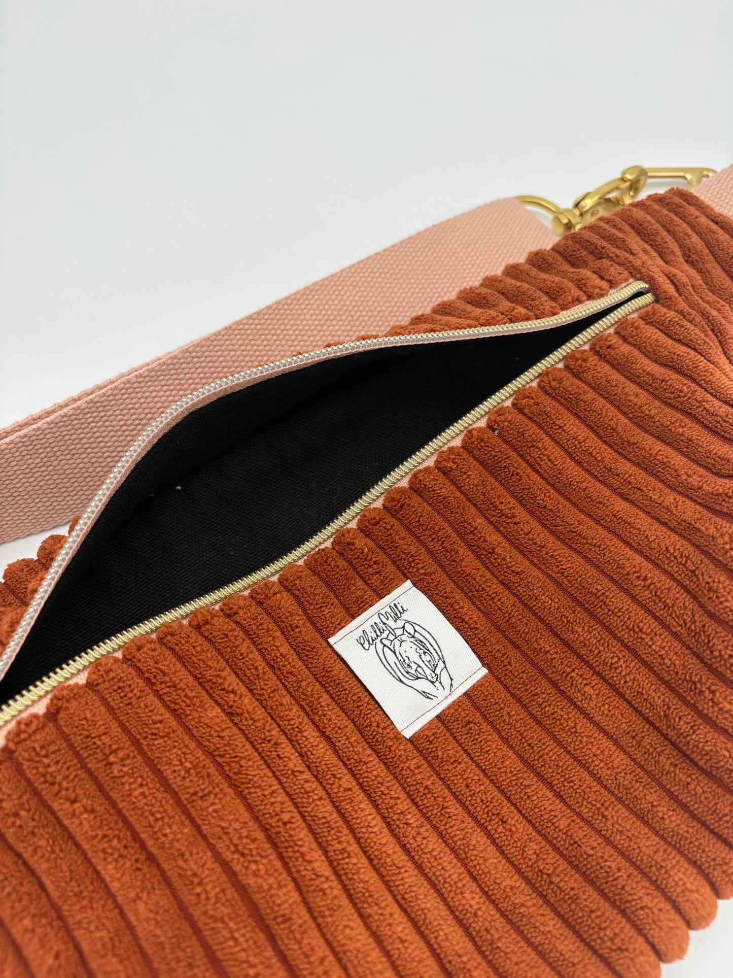 Crossbodybag/ Hipbag- Kaffee rosa gold