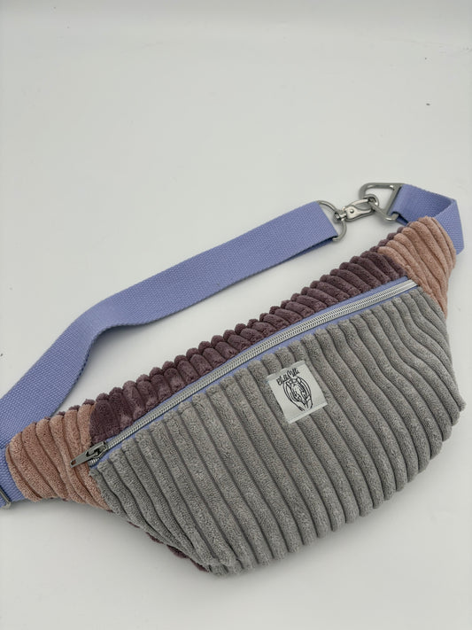 Crossbodybag/ Hipbag- Farbmix -Winter Kuschelcord