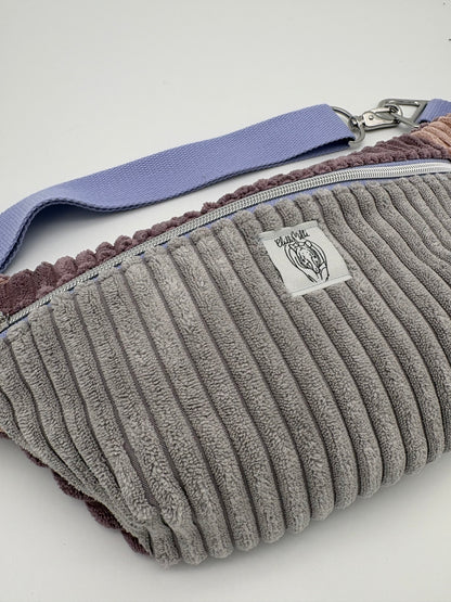 Crossbodybag/ Hipbag- Farbmix -Winter Kuschelcord