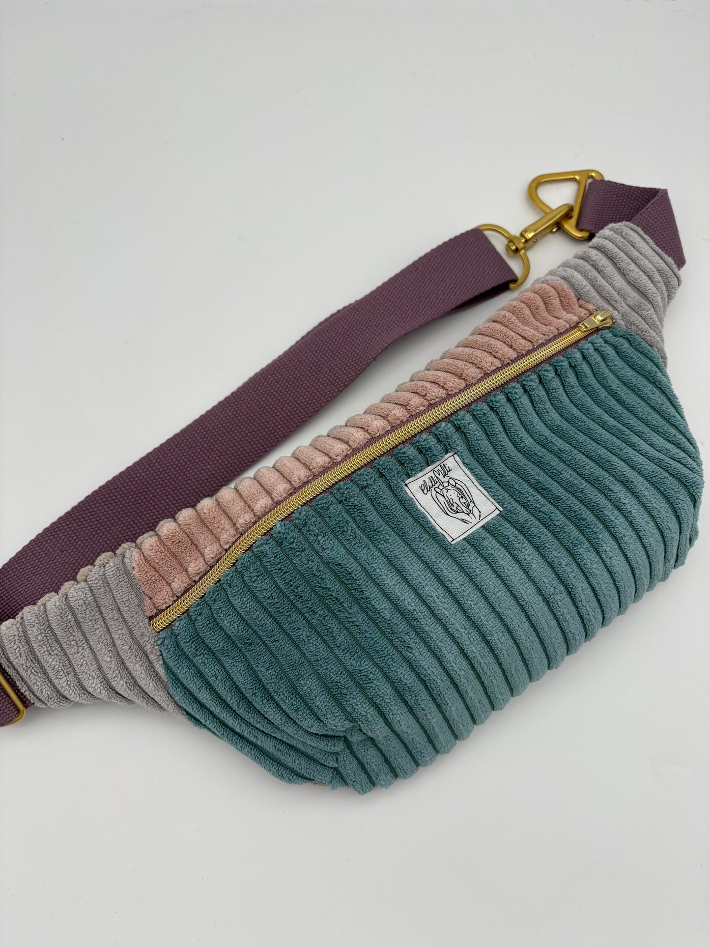 Crossbodybag/ Hipbag- Farbmix Kuschelcord I