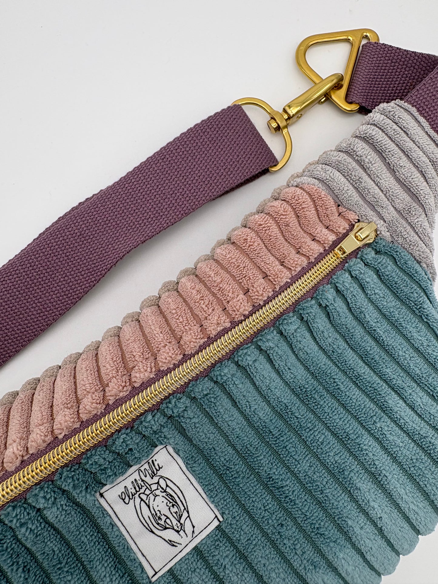 Crossbodybag/ Hipbag- Farbmix Kuschelcord I